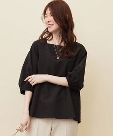 ANY SIS S 【洗える】フラワーエンボス ブラウス