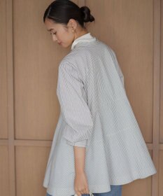 組曲 S 【前後着用可】コンパクトシャーティング チュニックブラウス