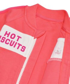 MIKI HOUSE HOT BISCUITS 【70-80cm】 〈ジャージ素材〉スポーティカバーオール