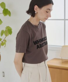 WEGO 【ANGIE VINTAGE】フロッキーロゴプリントTシャツ