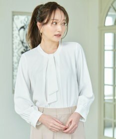 ANY L 【洗濯機可/2WAY】ボウタイブラウス
