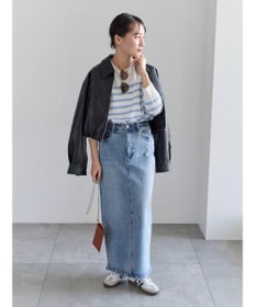 Te chichi フェイクレザークロップドブルゾン