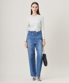 ICB L 【CLASSY.1月号掲載・洗える】ウォーターリサイクルデニム カーブパンツ