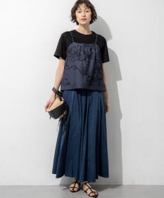 23区 【先行予約】シアーエンブロイダリー キャミソール コンビ Tシャツ