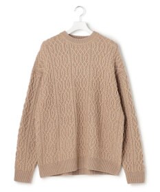J.PRESS YORK STREET 【UNISEX】アランケーブル クルーネック ニット