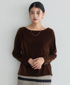 YECCA VECCA 長袖ベロアトップス