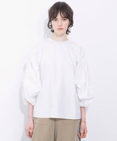NAVE 【Nave・洗える】タイプライタークロス ギャザーブラウス