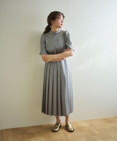 #Newans 〈花乃まりあさんコラボ〉ワイドプリーツワンピース