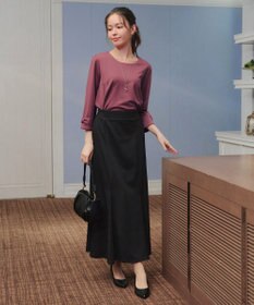 Tiaclasse 【洗える】リボン袖ポンチトップス