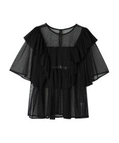 Green Parks ■ＥＳＣＡＲ　ドットチュールフレアヨークプルオーバー