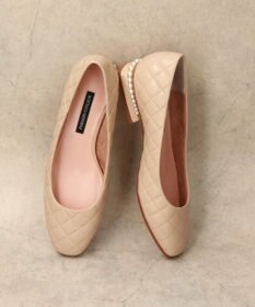 Bridget Birkin 【PARADIS COULEUR】パールヒールキルティングパンプス