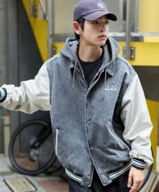 WEGO 【ユニセックス着用ITEM/MLサイズ展開】デニムスタジャン