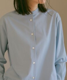 23区 【23区 | 5525gallery】コットンタイプライター バンドカラー シャツ