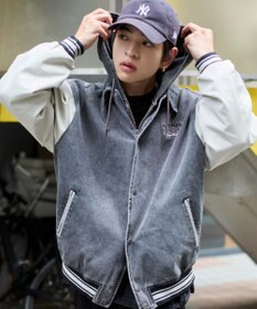 WEGO 【ユニセックス着用ITEM/MLサイズ展開】デニムスタジャン