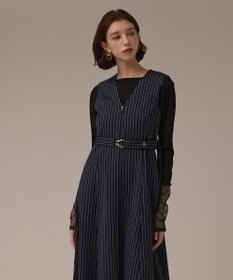 GRACE CONTINENTAL ストライプジャージワンピース