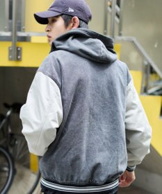 WEGO 【ユニセックス着用ITEM/MLサイズ展開】デニムスタジャン