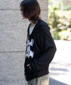 WEGO 【ユニセックス着用ITEM/MLサイズ展開】メッシュロゴジップパーカー