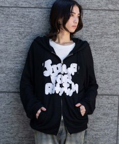 WEGO 【ユニセックス着用ITEM/MLサイズ展開】メッシュロゴジップパーカー