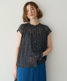 YECCA VECCA シアードット柄ブラウス