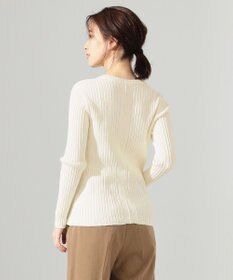 SHARE PARK LADIES リブクルーネックカーディガン