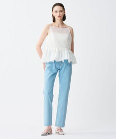 uncrave シアー オーガンジー ペプラム トップス