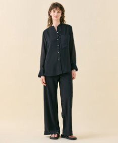 BEIGE， 【WEB限定・洗える】CELOSIA / シアースリーブスタンドカラーブラウス