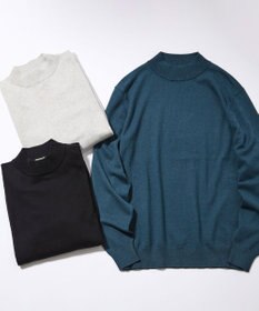 J.PRESS MEN 動きやすさにこだわった立体設計【洗える】コットンカシミヤモックネック ニット