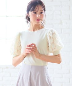 Feroux ブーケスリーブ ニットプルオーバー