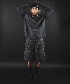 WEGO 【ユニセックス着用ITEM】MA55IVE　コールドダイスウィッチングロゴT（LS）