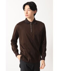 DAKS チェックプラケット ジップアップポロ