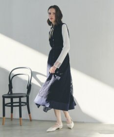 YECCA VECCA レース切替ジレワンピース