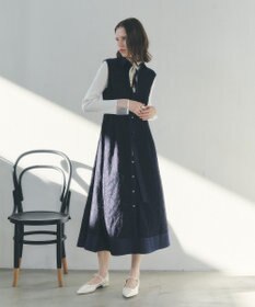 YECCA VECCA レース切替ジレワンピース