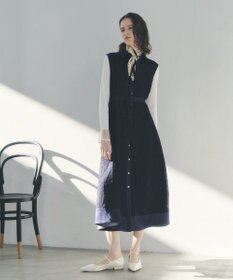 YECCA VECCA レース切替ジレワンピース