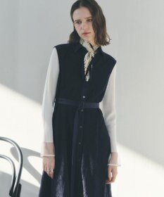 YECCA VECCA レース切替ジレワンピース