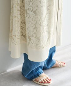 YECCA VECCA レース切替ジレワンピース