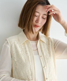 YECCA VECCA レース切替ジレワンピース