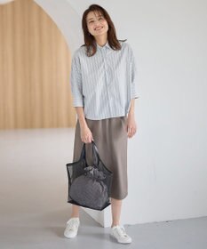 ANY L 【UVカット/抗菌防臭/速乾/手洗い可】エニィファンクション ストライプドルマンシャツ