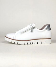 Dominic3 センターゴムサイドジップ レザースニーカー