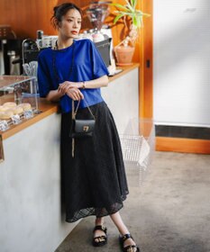 ANY SIS シアーチェック スカート