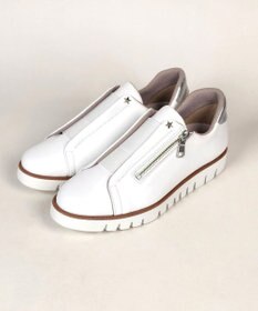 Dominic3 センターゴムサイドジップ レザースニーカー