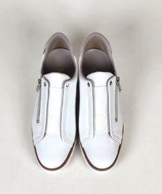 Dominic3 センターゴムサイドジップ レザースニーカー