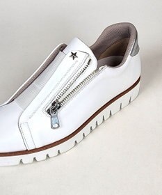 Dominic3 センターゴムサイドジップ レザースニーカー