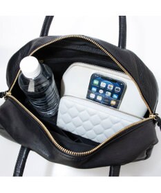 UNBILLION ペルケ perche / ガーメントレザー・サスティナブル2wayハーフムーンボストンM