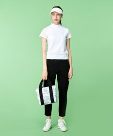 23区GOLF 人気デザインがアップデート！【WOMEN】ライトダンボール 半袖モックネックシャツ