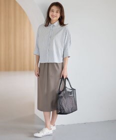 ANY L 【UVカット/抗菌防臭/速乾/手洗い可】エニィファンクション ストライプドルマンシャツ