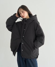 earth music&ecology フーデットパファーコート