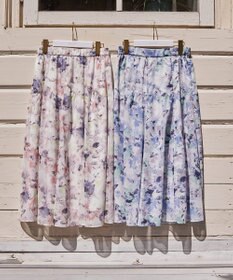 ANY SIS 【洗える】アクアフローラル スカート