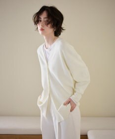 #Newans 【洗える】ファインボタンＶネックカーディガン