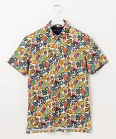 23区GOLF 【MEN】【UVケア/吸水速乾】マルチステッカープリント ポロシャツ