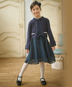 組曲 KIDS 【110-140cm】ラウンドカラー ニットジャケット